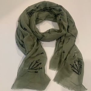 rag & bone oversized embroidered dagger scarf